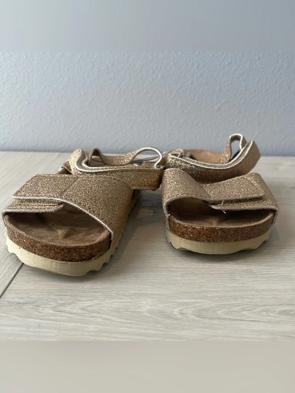 Krabor Gold Glitter Sandals Size US Toddler 9